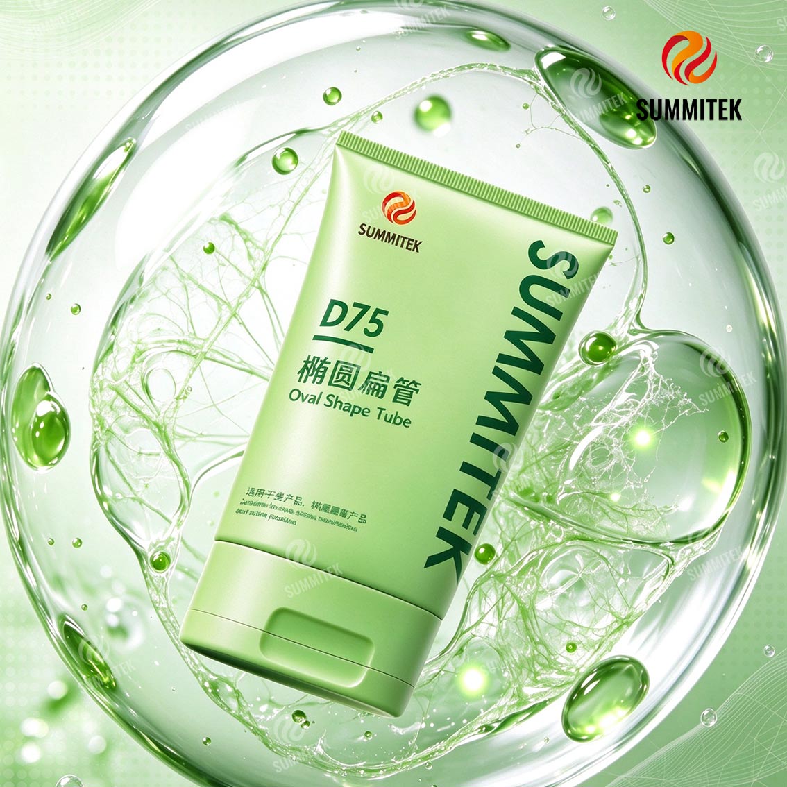 D75 หลอดเครื่องสำอางรูปไข่สำหรับโลชั่นบำรุงผิวและดูแลเส้นผม