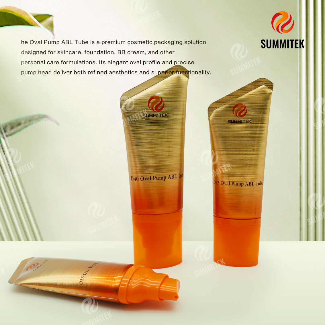 ท่อปั๊ม ABL | หลอดสกินแคร์พลาสติกอลูมิเนียม Barrier สูง