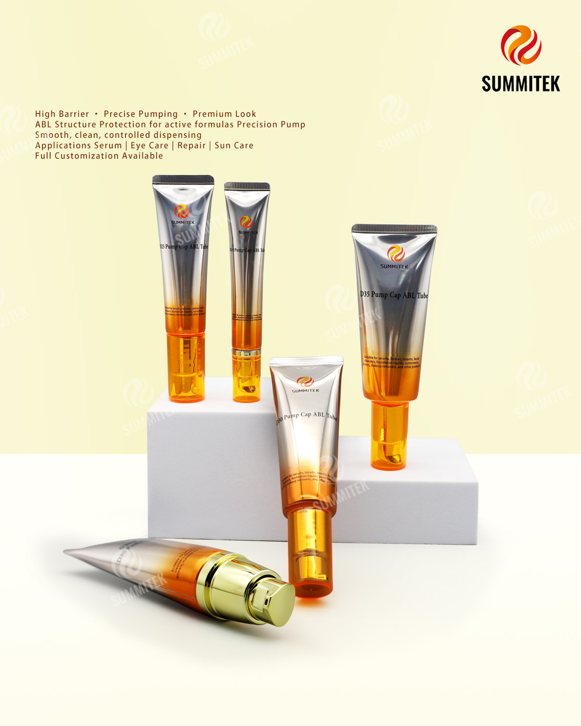 ท่อปั๊ม ABL | หลอดสกินแคร์พลาสติกอลูมิเนียม Barrier สูง
