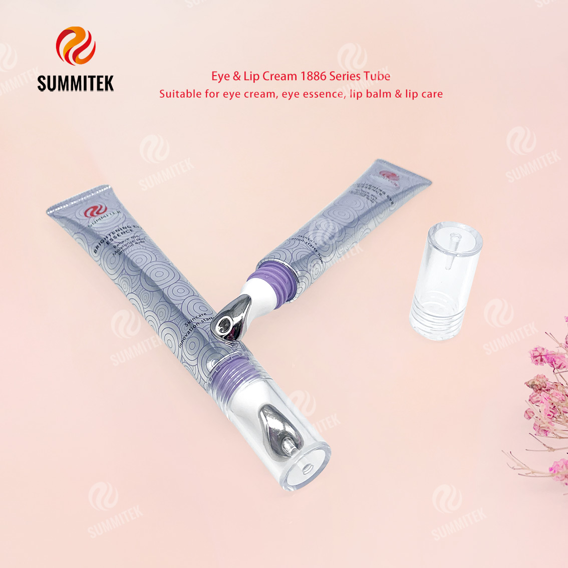 หลอดครีมบำรุงรอบดวงตาและปาก D16/D19 | บรรจุภัณฑ์หัวนวด Applicator โลหะ