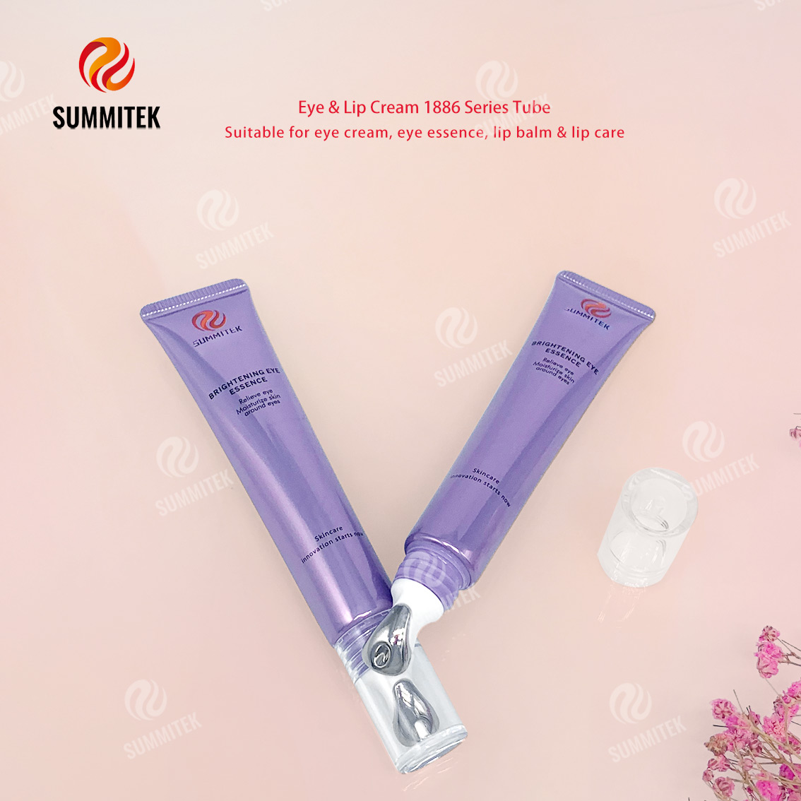 หลอดครีมบำรุงรอบดวงตาและปาก D16/D19 | บรรจุภัณฑ์หัวนวด Applicator โลหะ