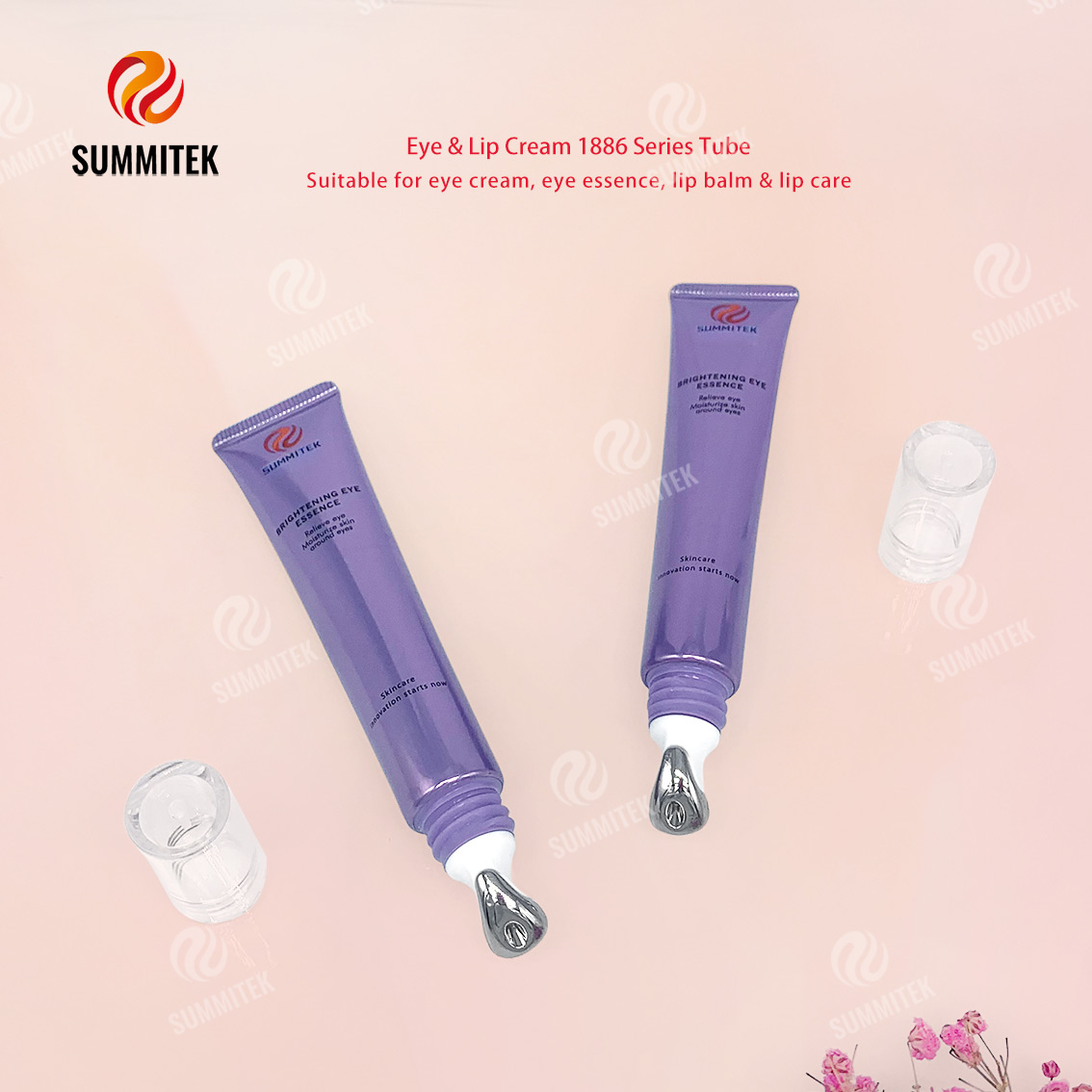 หลอดครีมบำรุงรอบดวงตาและปาก D16/D19 | บรรจุภัณฑ์หัวนวด Applicator โลหะ