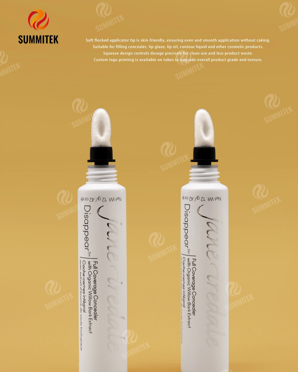 D19 Flocked Tip Tube | บรรจุภัณฑ์คอนซีลเลอร์ Soft Applicator
