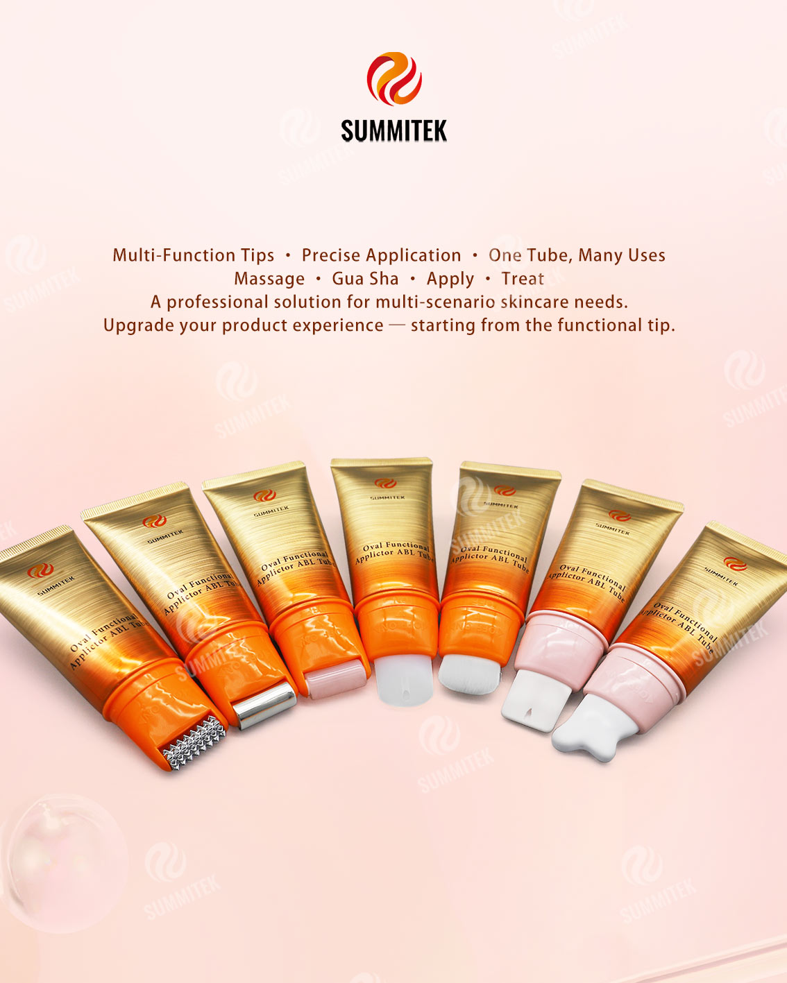 D35 Oval Functional Applicator ABL Tube | บรรจุภัณฑ์ผลิตภัณฑ์ดูแลผิวหลายหัว