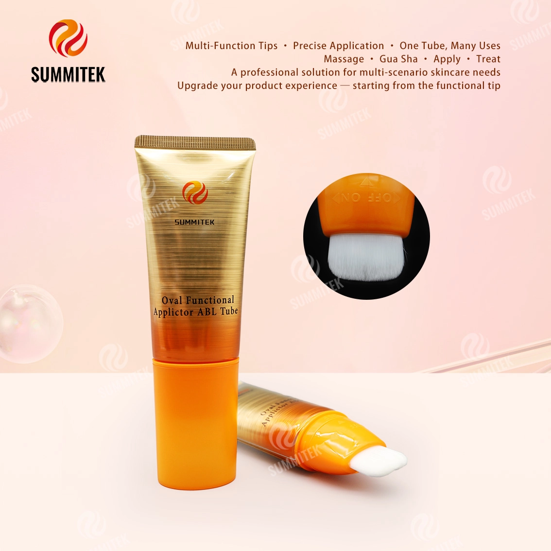 D35 Oval Functional Applicator ABL Tube | บรรจุภัณฑ์ผลิตภัณฑ์ดูแลผิวหลายหัว