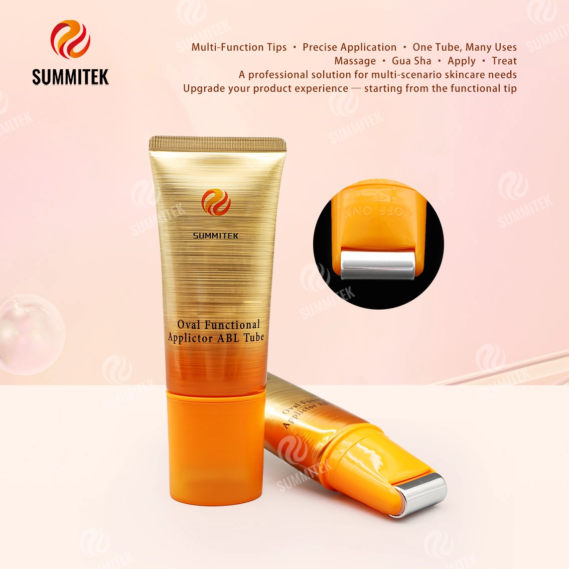 D35 Oval Functional Applicator ABL Tube | บรรจุภัณฑ์ผลิตภัณฑ์ดูแลผิวหลายหัว