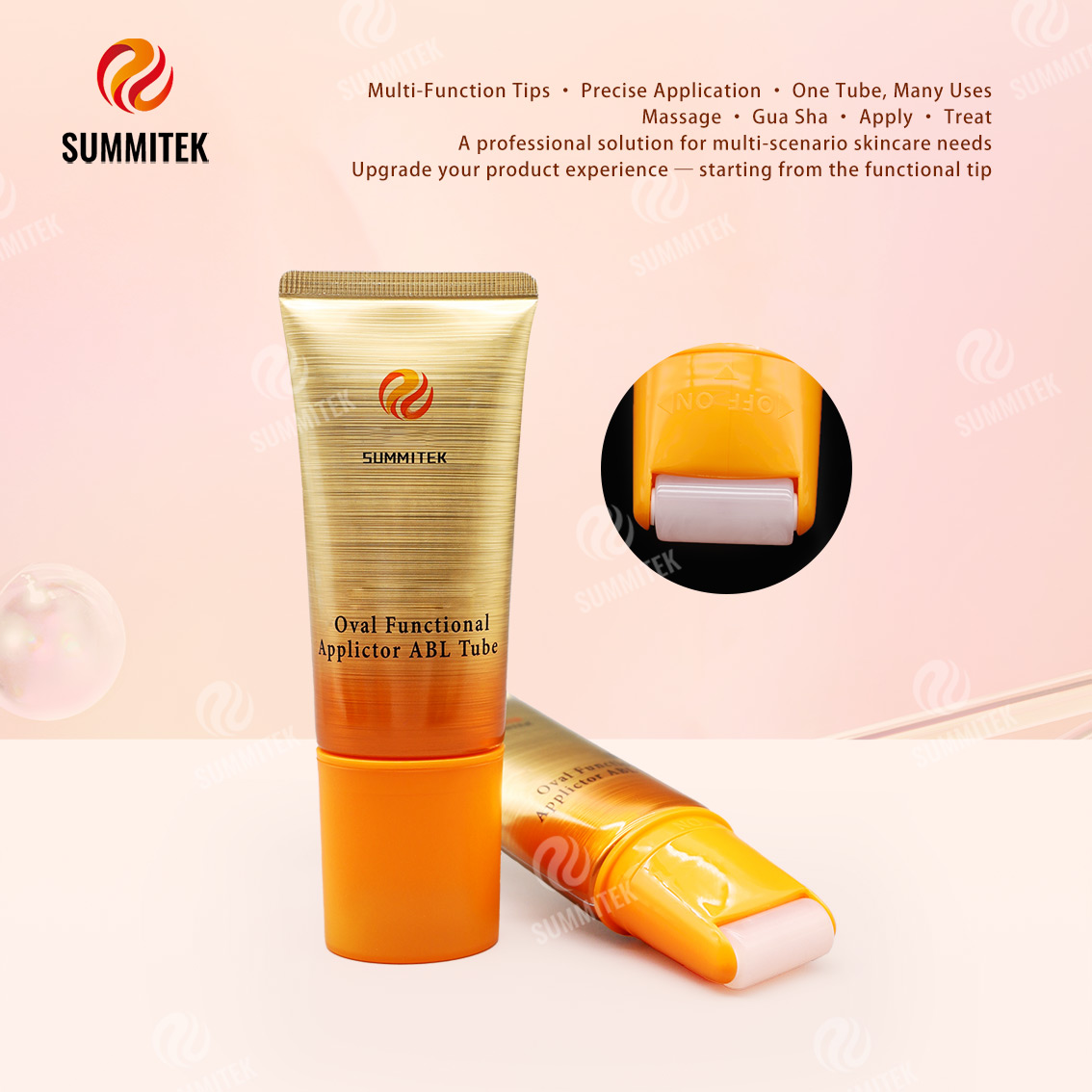D35 Oval Functional Applicator ABL Tube | บรรจุภัณฑ์ผลิตภัณฑ์ดูแลผิวหลายหัว