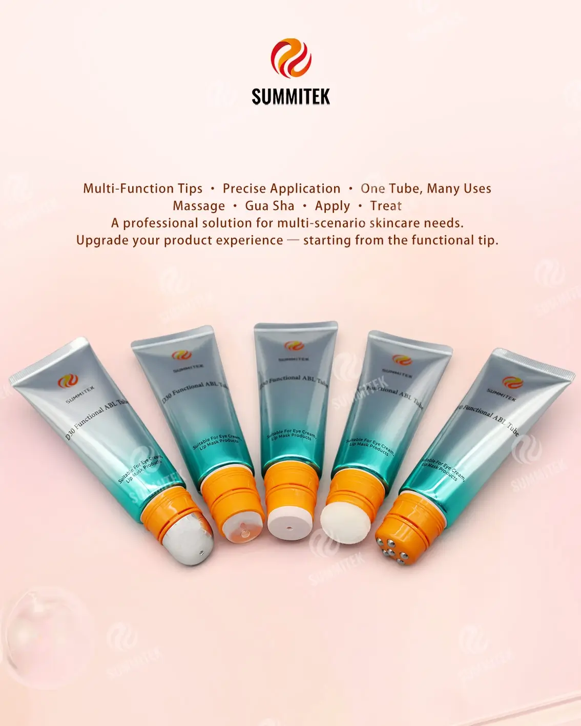D30 Functional ABL Tube | บรรจุภัณฑ์ดูแลดวงตาและริมฝีปากแบบหลายหัว