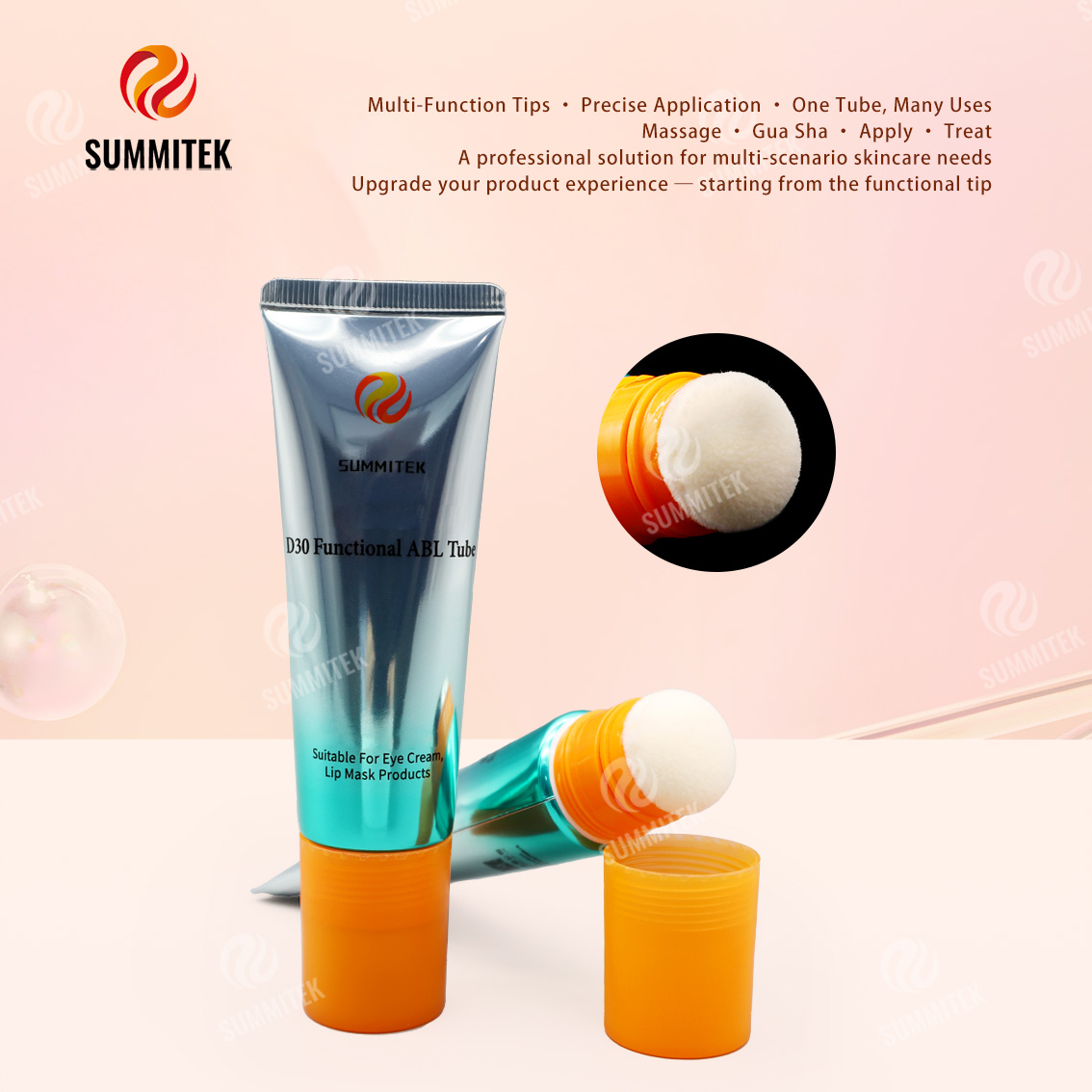 D30 Functional ABL Tube | บรรจุภัณฑ์ดูแลดวงตาและริมฝีปากแบบหลายหัว