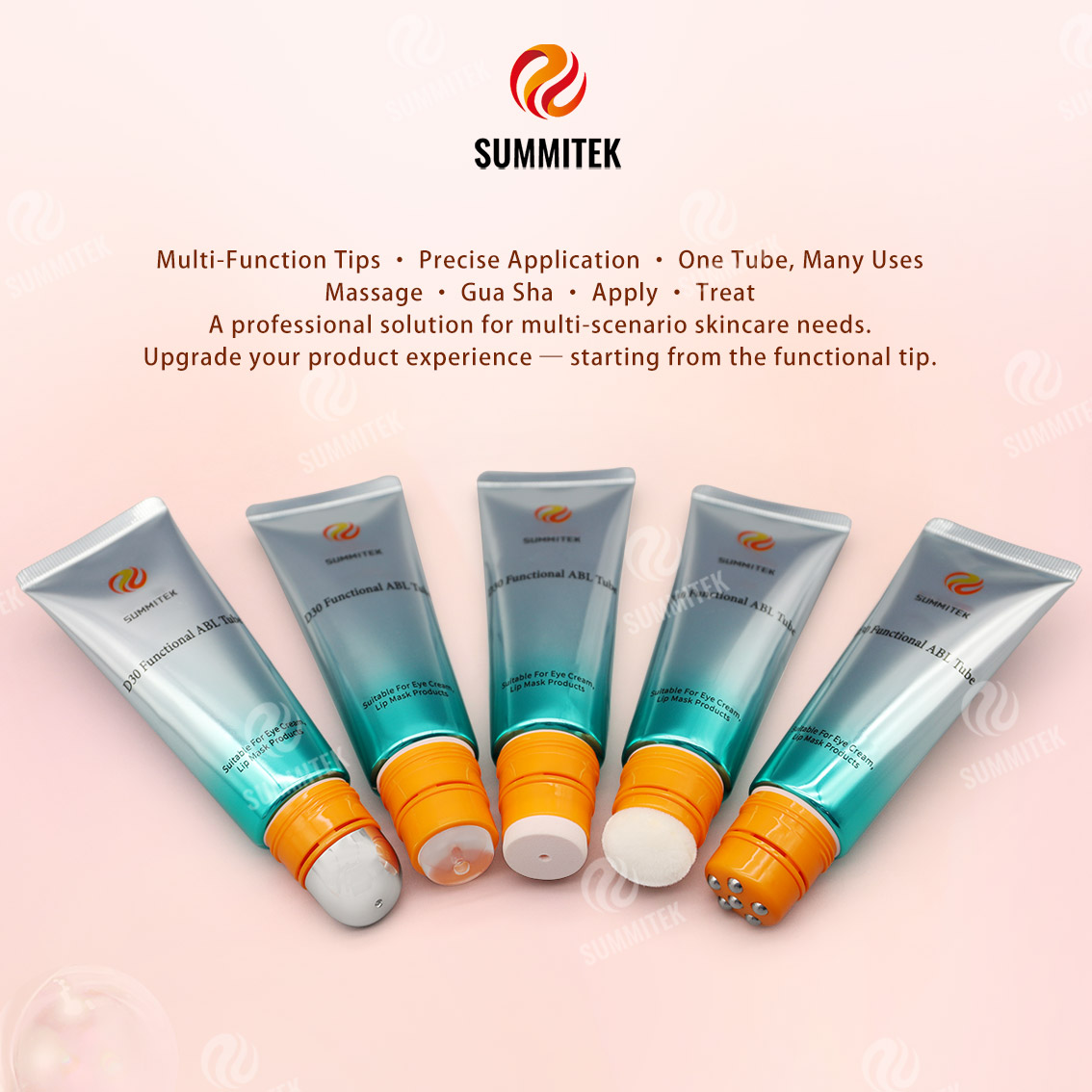 D30 Functional ABL Tube | บรรจุภัณฑ์ดูแลดวงตาและริมฝีปากแบบหลายหัว