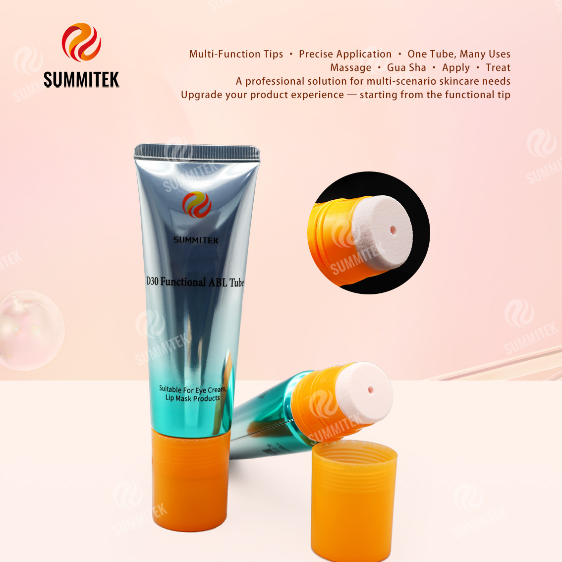 D30 Functional ABL Tube | บรรจุภัณฑ์ดูแลดวงตาและริมฝีปากแบบหลายหัว