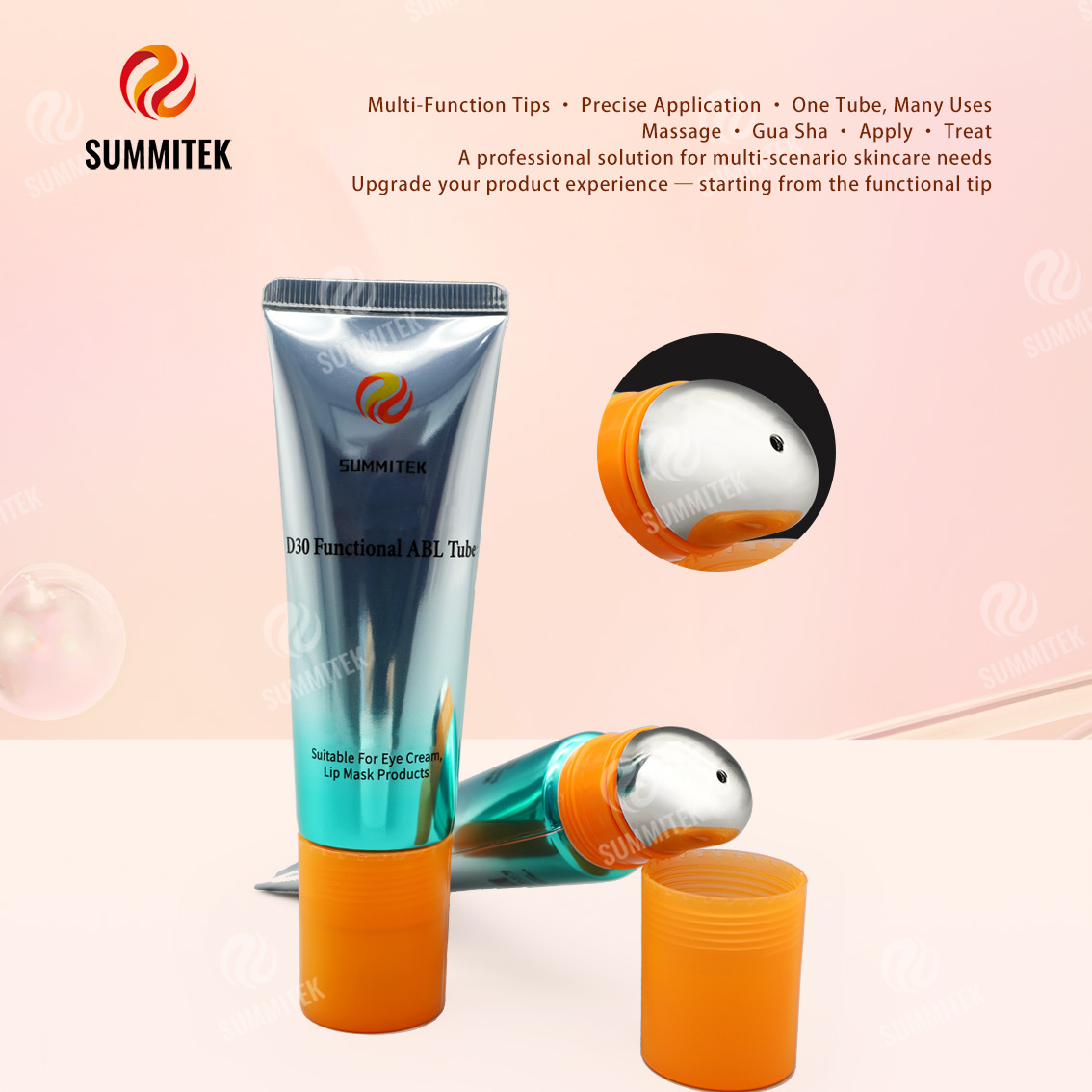 D30 Functional ABL Tube | บรรจุภัณฑ์ดูแลดวงตาและริมฝีปากแบบหลายหัว