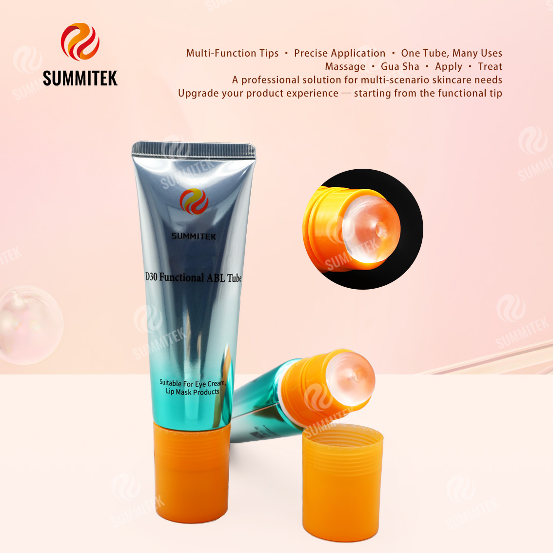 D30 Functional ABL Tube | บรรจุภัณฑ์ดูแลดวงตาและริมฝีปากแบบหลายหัว