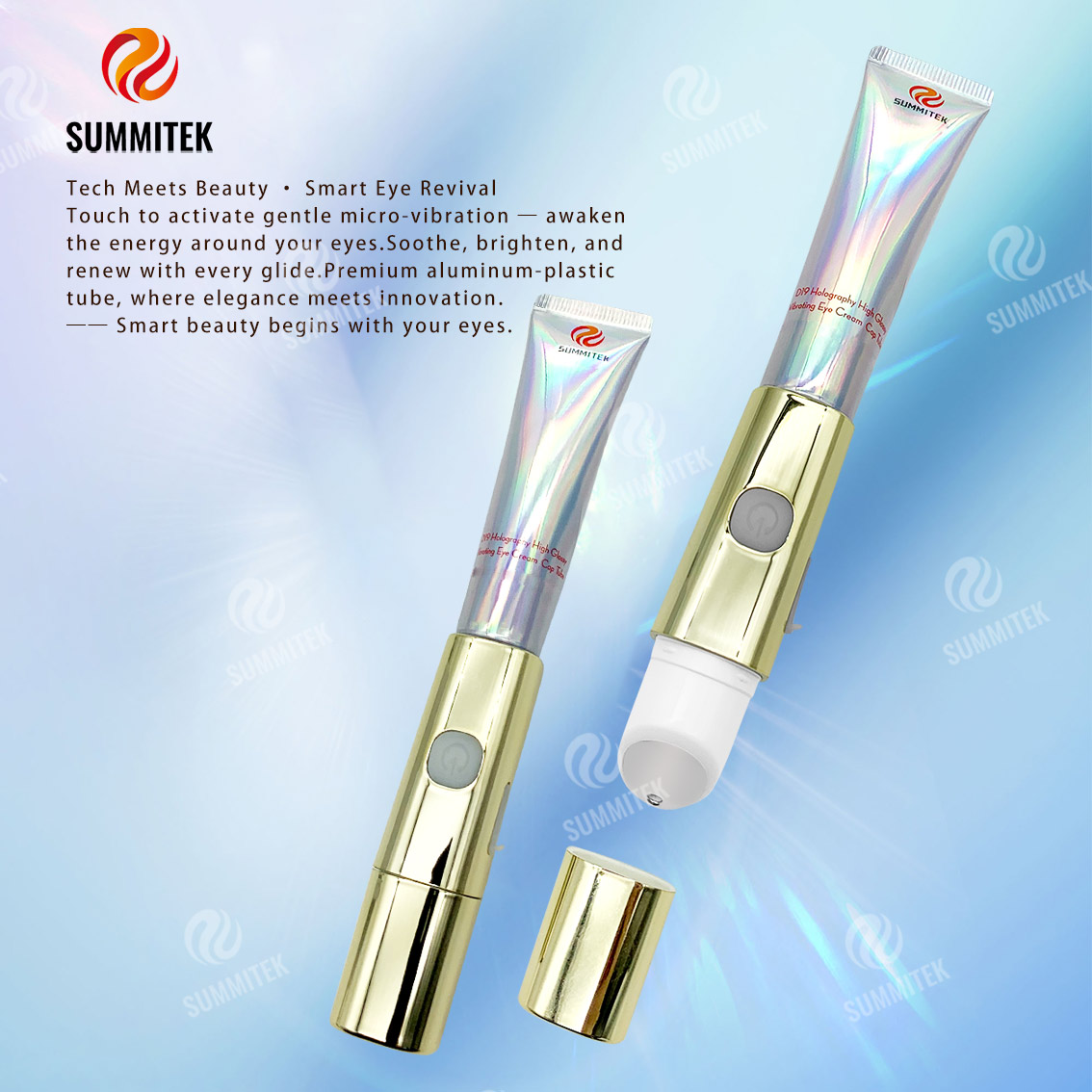 หลอดครีมบำรุงรอบดวงตาแบบสั่น | บรรจุภัณฑ์เซรั่มบำรุงรอบดวงตา Micro-Vibration Applicator
