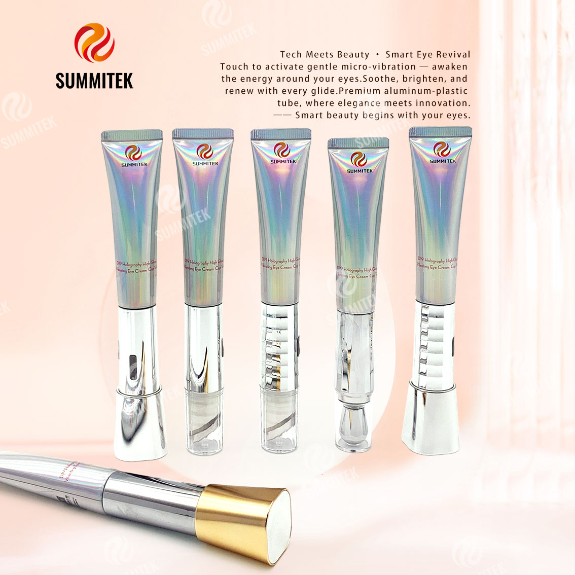 หลอดครีมบำรุงรอบดวงตาแบบสั่น | บรรจุภัณฑ์เซรั่มบำรุงรอบดวงตา Micro-Vibration Applicator