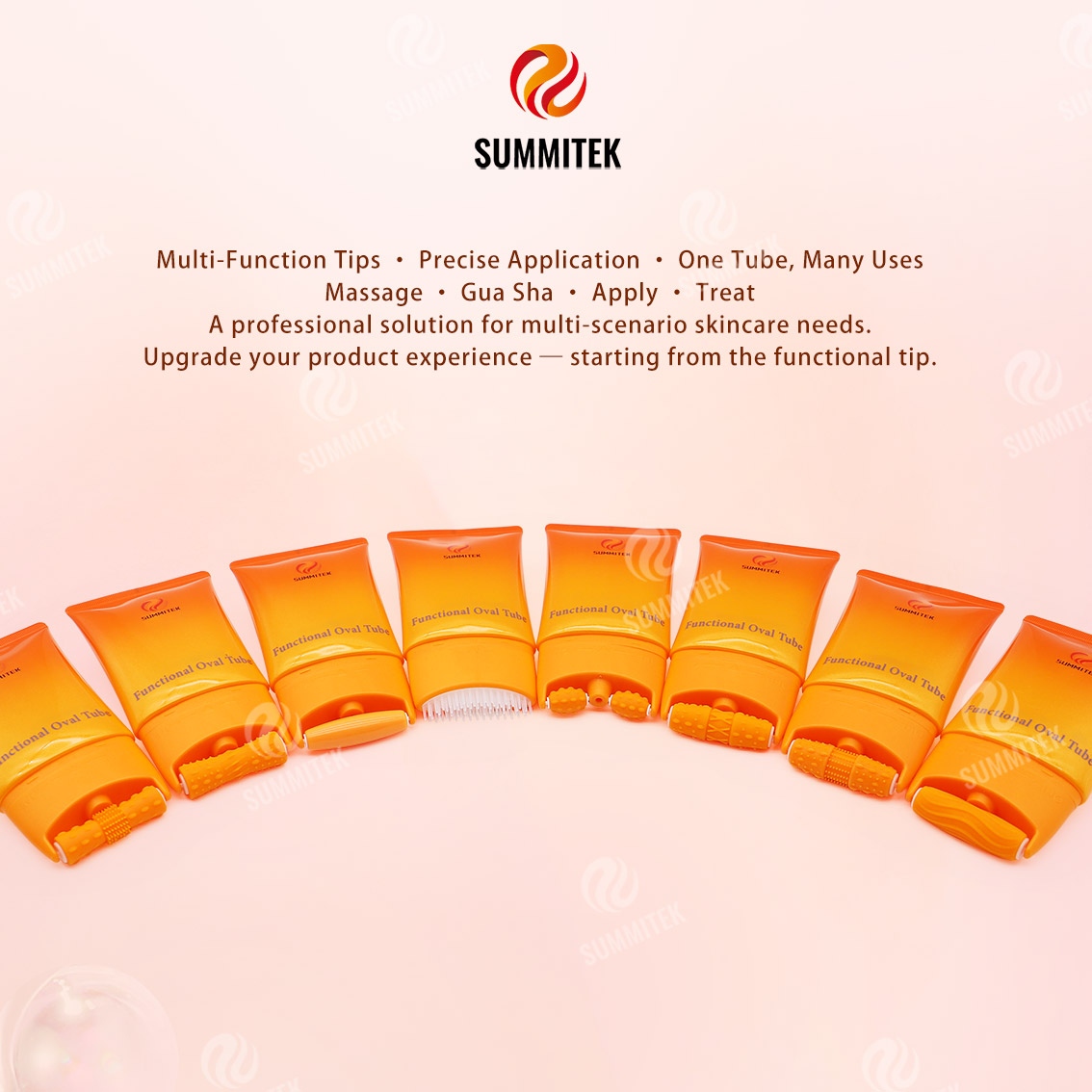 D55 Functional Oval Tube | บรรจุภัณฑ์นวดและผลิตภัณฑ์บำรุงผิวแบบหลายเคล็ดลับ