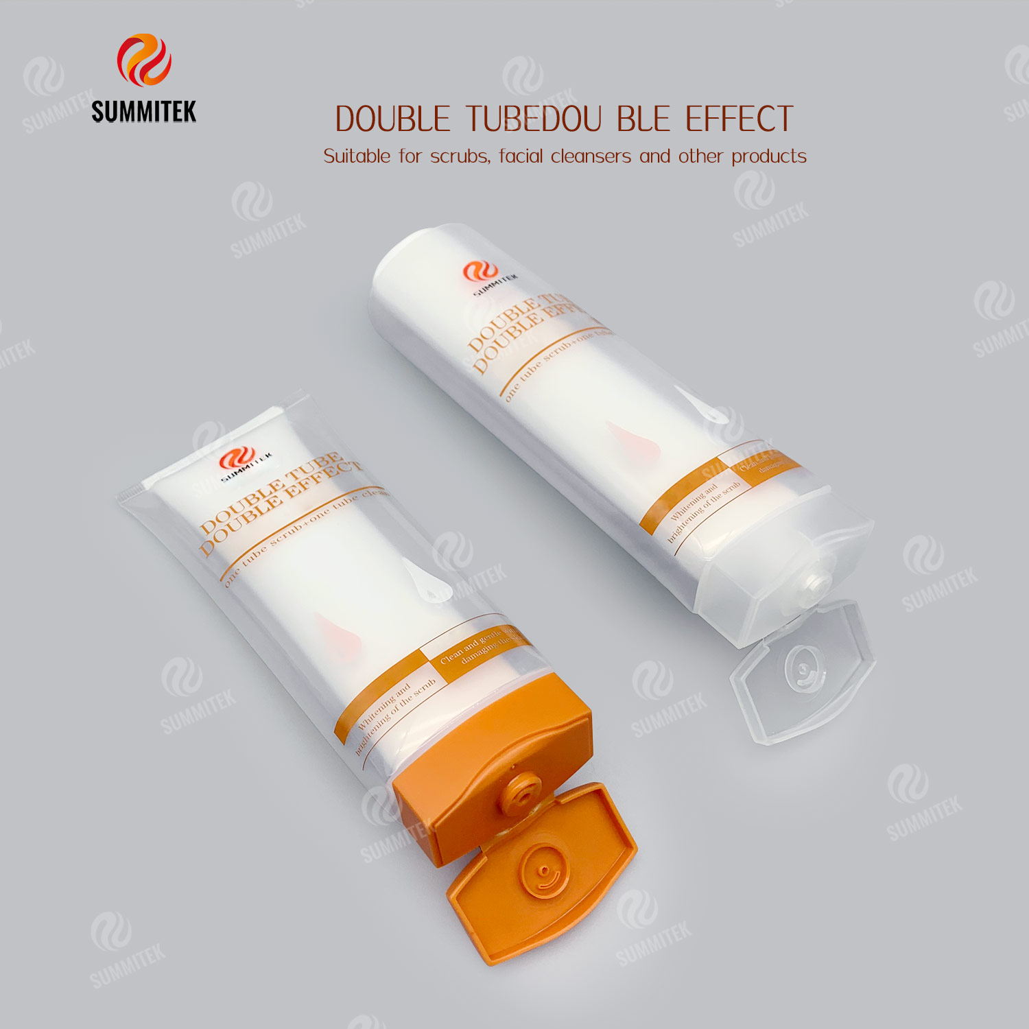 หลอดเอฟเฟกต์คู่แบบ Dual Chamber | บรรจุภัณฑ์จ่ายคู่สูตรหนึ่งหลอดสองหลอด