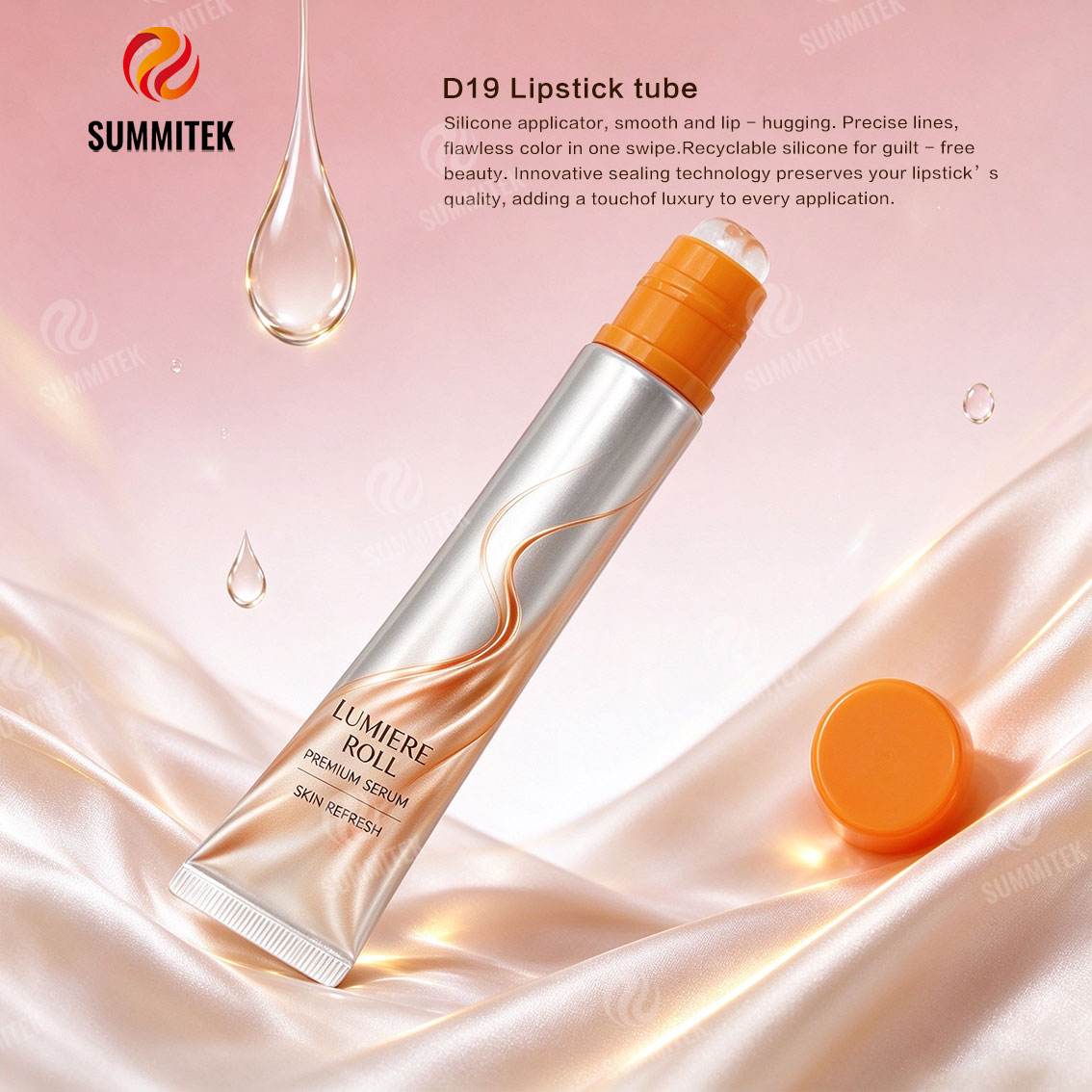 หลอดลิปกลอส D19 | แปรงซิลิโคนรูปโดนัท
