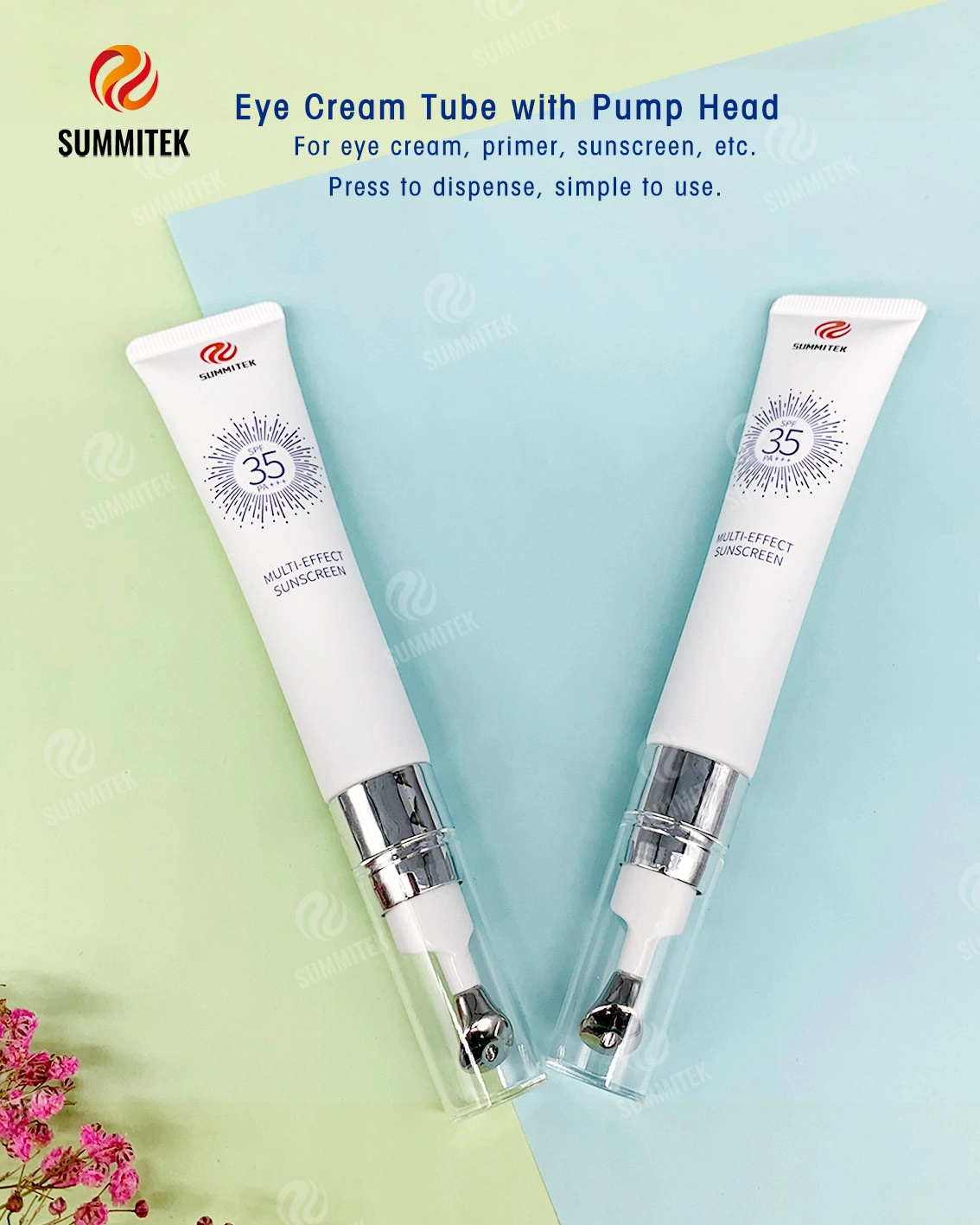 D22 ท่อจ่ายปั๊ม | Cooling Metal Tip สำหรับครีมบำรุงรอบดวงตาและเซรั่ม