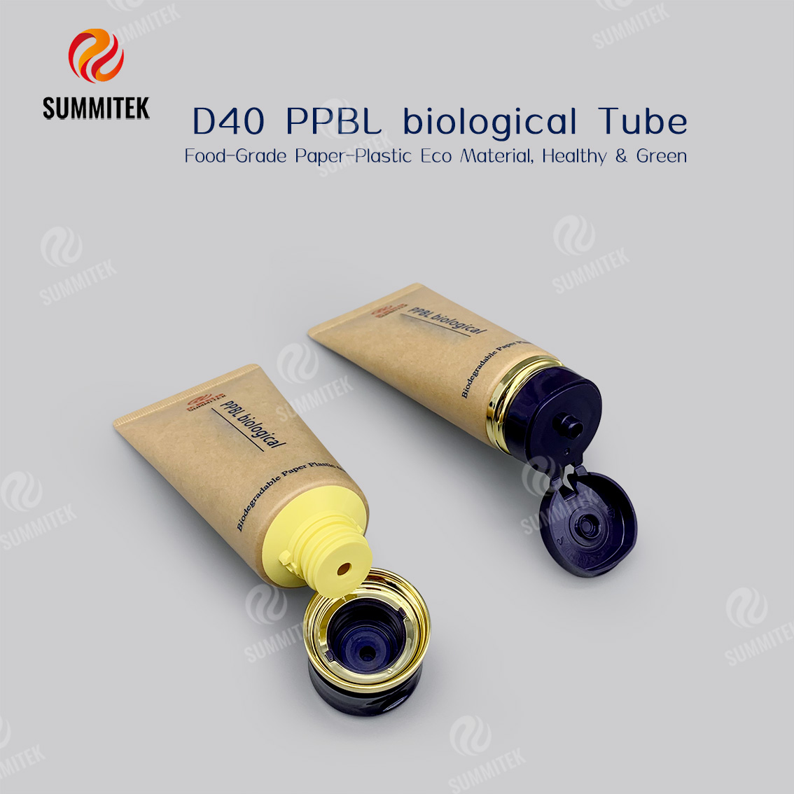 D40 หลอดกระดาษย่อยสลายได้ทางชีวภาพ | บรรจุภัณฑ์เครื่องสำอางเชิงนิเวศ PPBL 60%