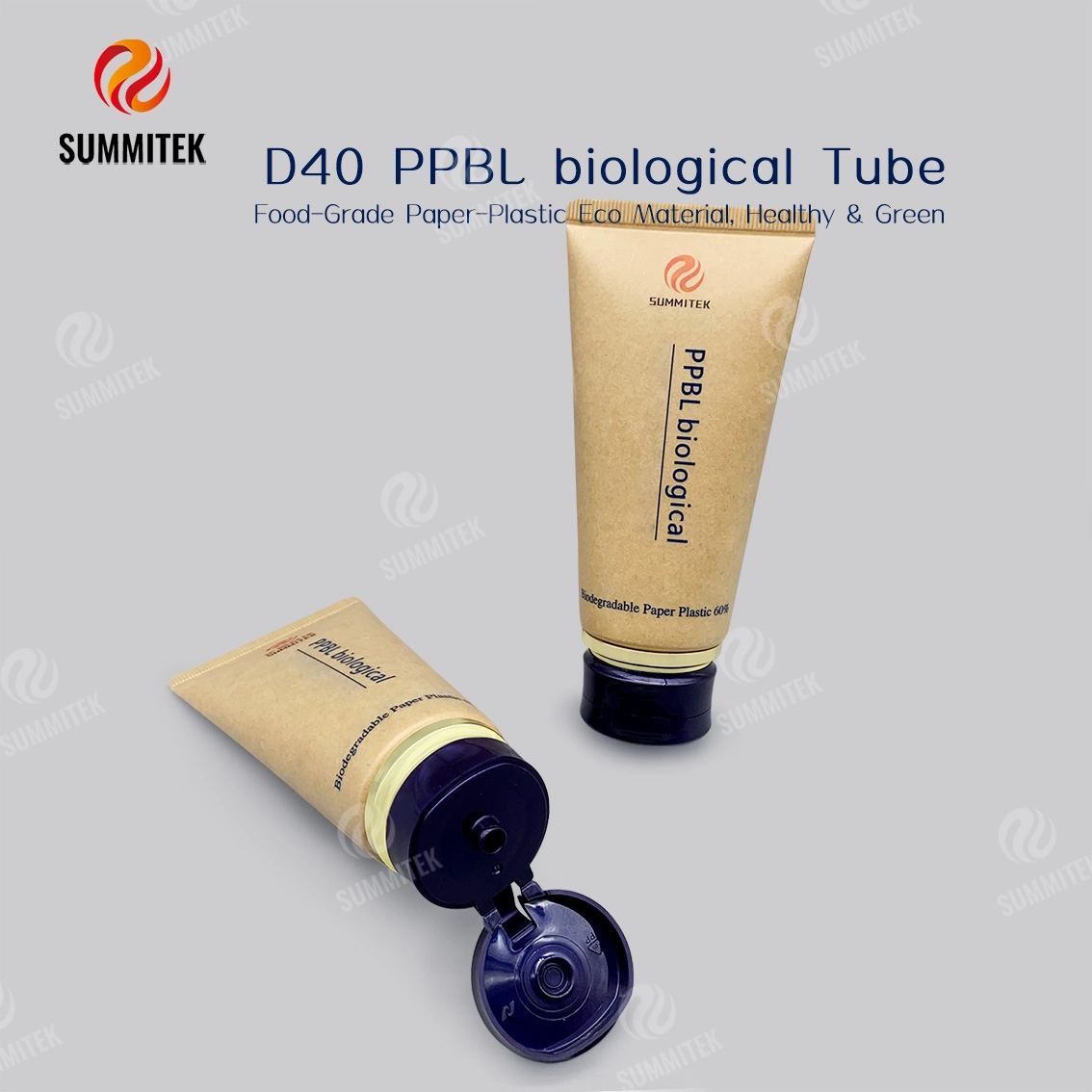 หลอดลามิเนตกระดาษ-พลาสติก D40 ที่มีปริมาณกระดาษ 60 เปอร์เซ็นต์เพื่อความงามตามธรรมชาติ