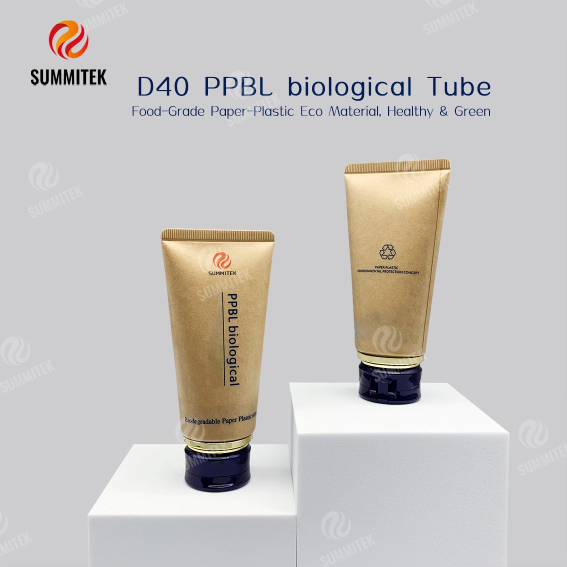 หลอดลามิเนตกระดาษ-พลาสติก D40 ที่มีปริมาณกระดาษ 60 เปอร์เซ็นต์เพื่อความงามตามธรรมชาติ