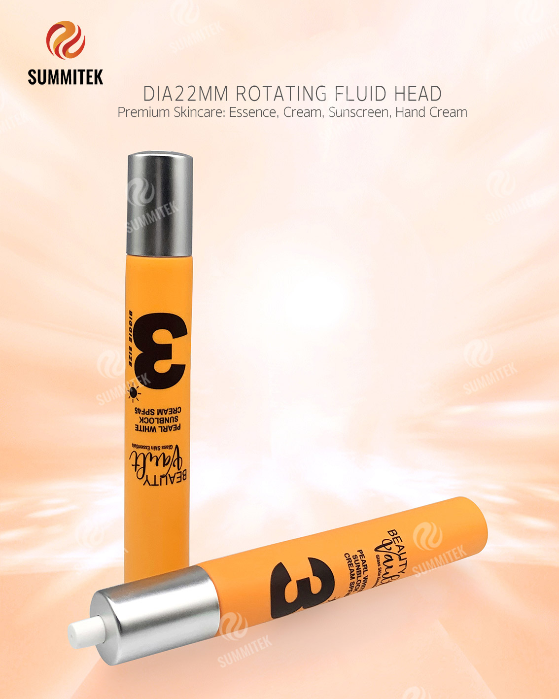 หลอดจ่ายแบบหมุน D22 เพื่อการดูแลผิวระดับพรีเมียม